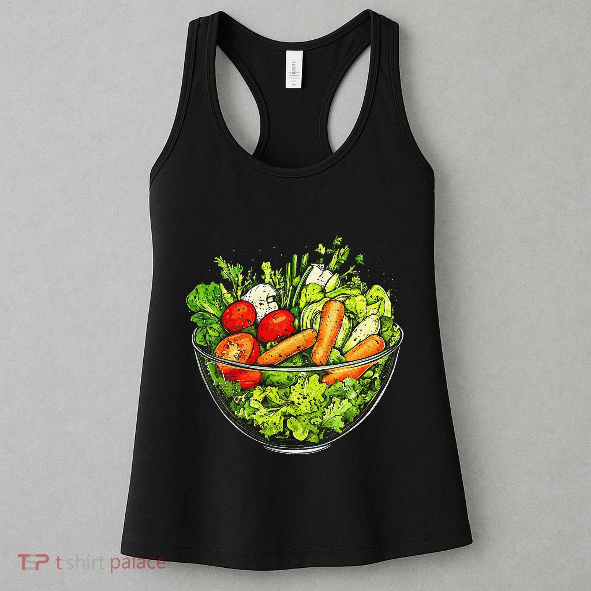 Saladkit Vegetable Motif Illustration Salad Kit Women's Tank Top