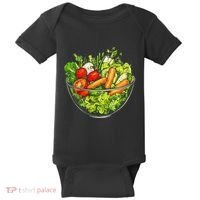 Saladkit Vegetable Motif Illustration Salad Kit Baby Bodysuit thumb 0