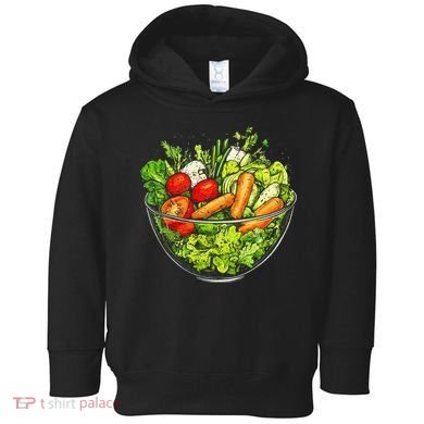Saladkit Vegetable Motif Illustration Salad Kit Toddler Hoodie