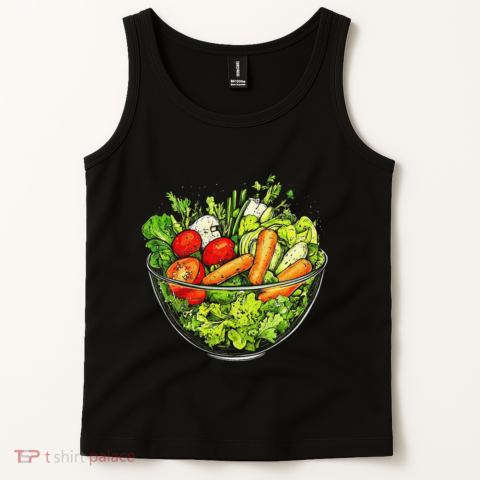 Saladkit Vegetable Motif Illustration Salad Kit Tank Top