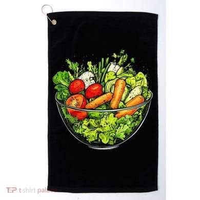 Saladkit Vegetable Motif Illustration Salad Kit Golf Towel