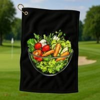 Saladkit Vegetable Motif Illustration Salad Kit Golf Towel thumb 1