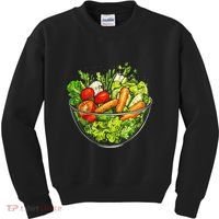 Saladkit Vegetable Motif Illustration Salad Kit Kids Sweatshirt thumb 0
