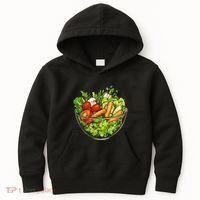 Saladkit Vegetable Motif Illustration Salad Kit Kids Hoodie thumb 0
