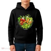 Saladkit Vegetable Motif Illustration Salad Kit Kids Hoodie thumb 4