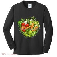 Saladkit Vegetable Motif Illustration Salad Kit Kids Long Sleeve Shirt thumb 0