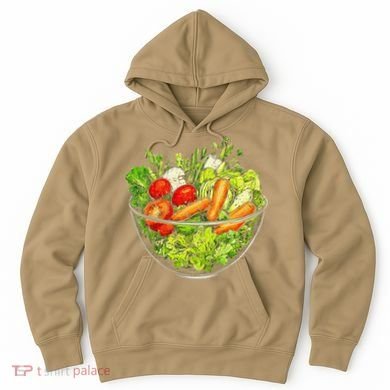 Saladkit Vegetable Motif Illustration Salad Kit Hoodie