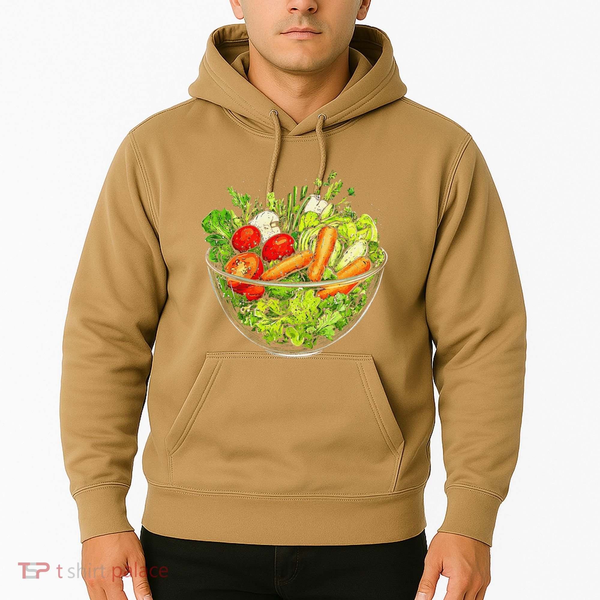 Saladkit Vegetable Motif Illustration Salad Kit Hoodie