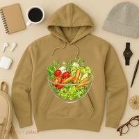 Saladkit Vegetable Motif Illustration Salad Kit Hoodie thumb 3