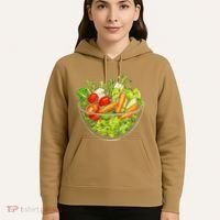 Saladkit Vegetable Motif Illustration Salad Kit Hoodie thumb 5