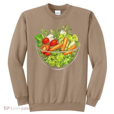 Saladkit Vegetable Motif Illustration Salad Kit Sweatshirt