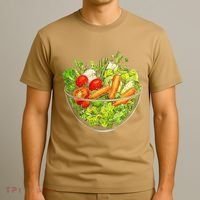 Saladkit Vegetable Motif Illustration Salad Kit T-Shirt thumb 3