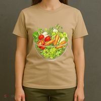 Saladkit Vegetable Motif Illustration Salad Kit T-Shirt thumb 4