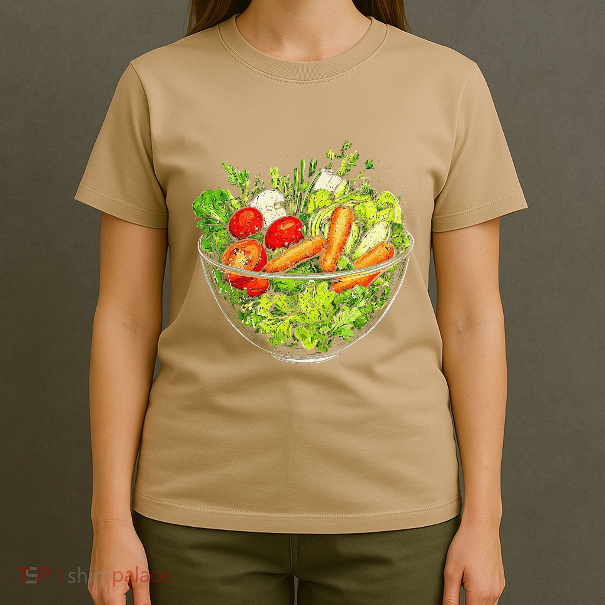 Saladkit Vegetable Motif Illustration Salad Kit T-Shirt