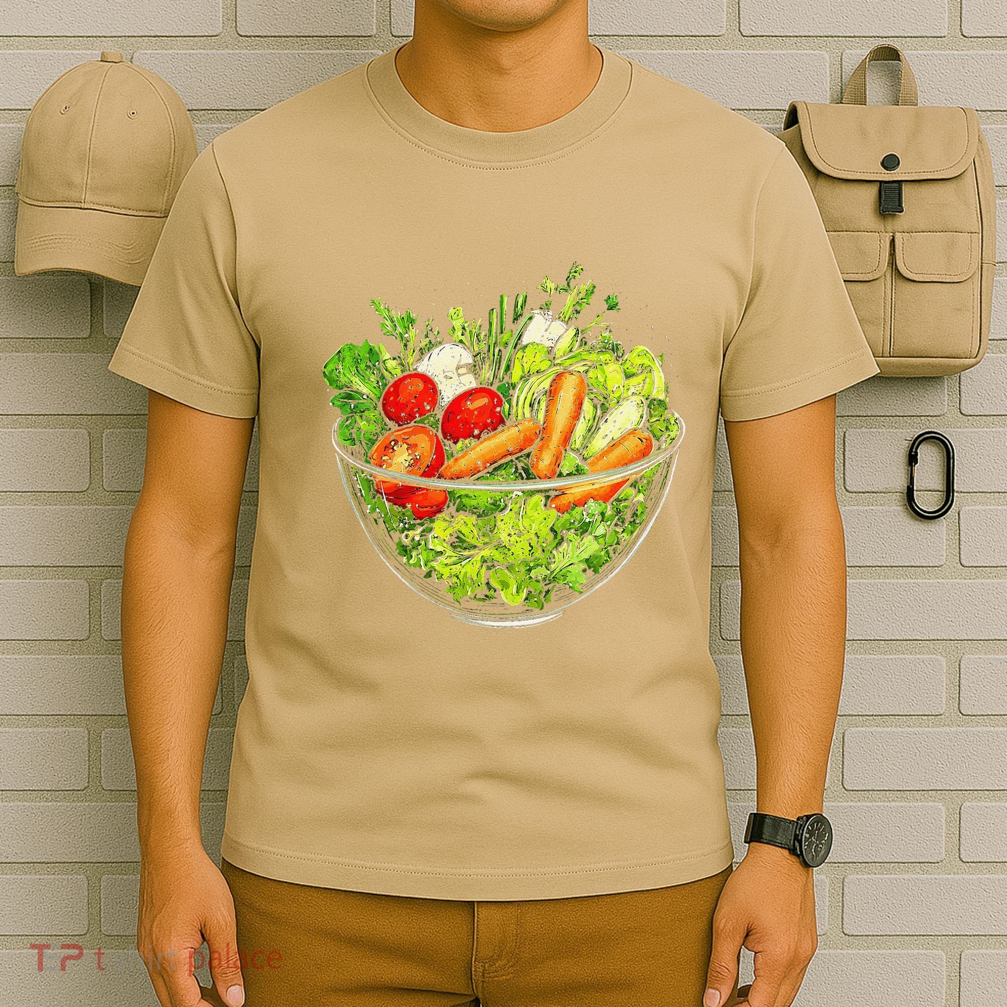 Saladkit Vegetable Motif Illustration Salad Kit T-Shirt