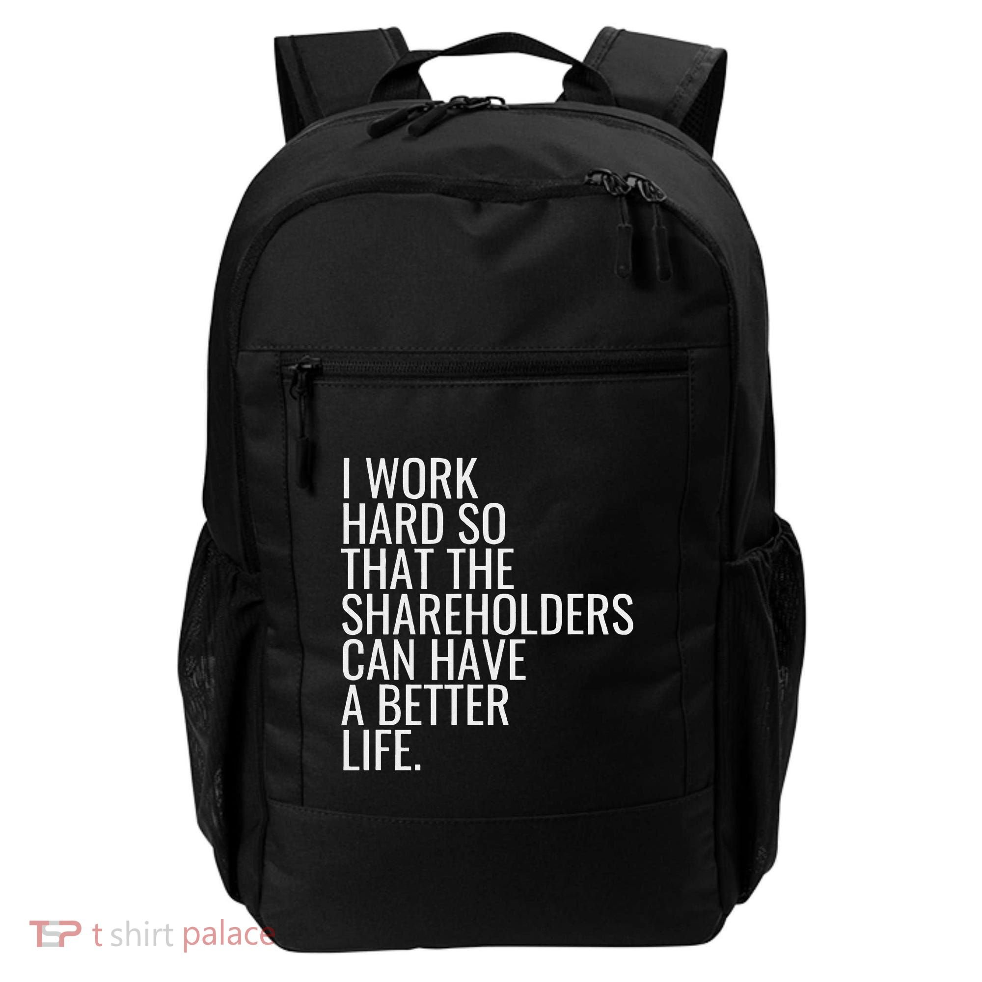 Shareholder Value Myth Funny Socialist Shareholder Activism Backpack