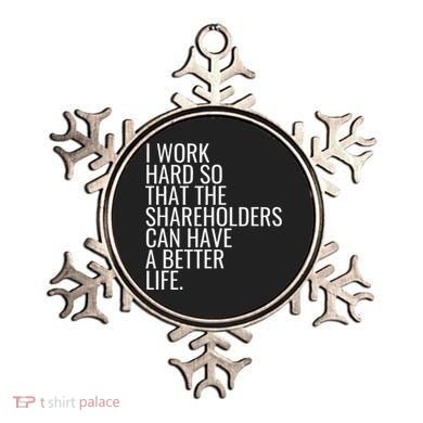 Shareholder Value Myth Funny Socialist Shareholder Activism Ornament