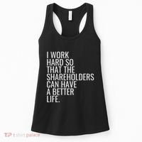 Shareholder Value Myth Funny Socialist Shareholder Activism Women's Tank Top thumb 0