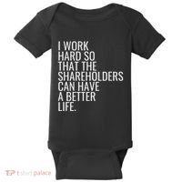 Shareholder Value Myth Funny Socialist Shareholder Activism Baby Bodysuit thumb 0