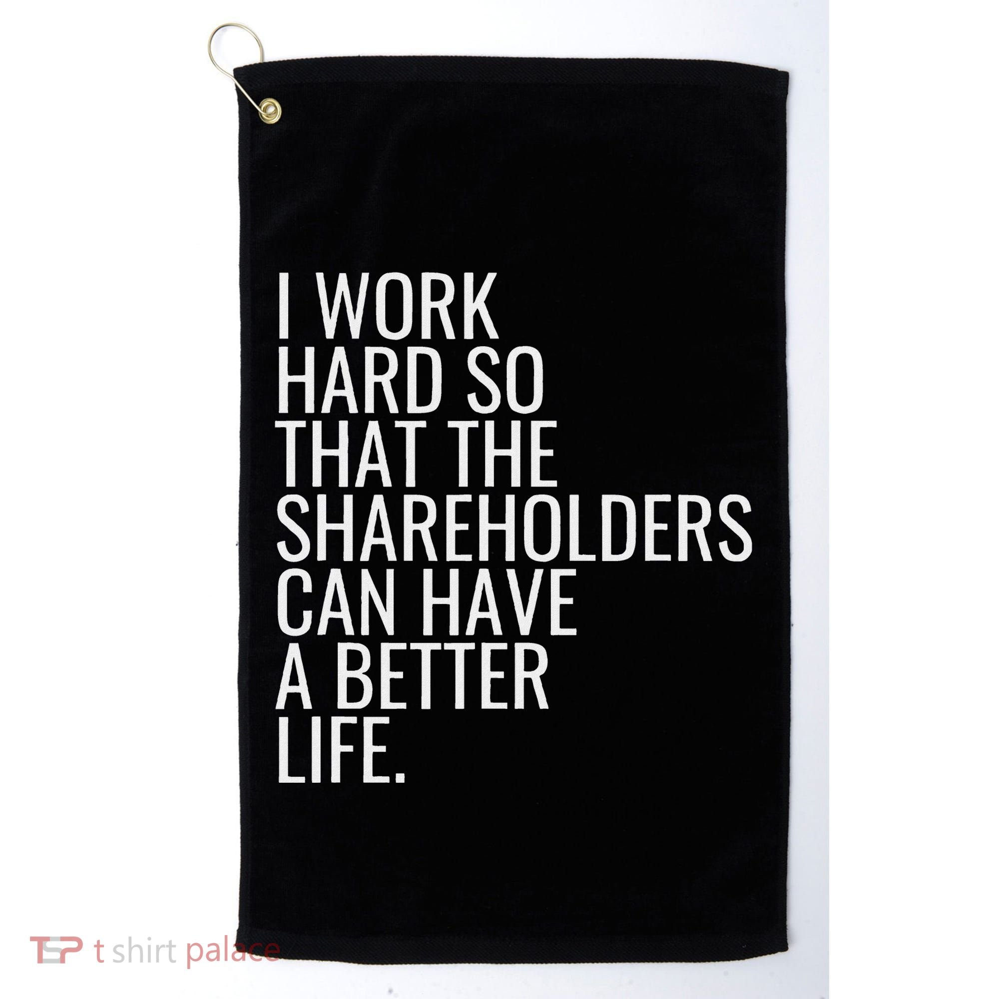 Shareholder Value Myth Funny Socialist Shareholder Activism Golf Towel