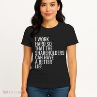Shareholder Value Myth Funny Socialist Shareholder Activism Women's T-Shirt thumb 4