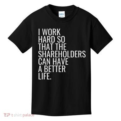 Shareholder Value Myth Funny Socialist Shareholder Activism Kids T-Shirt