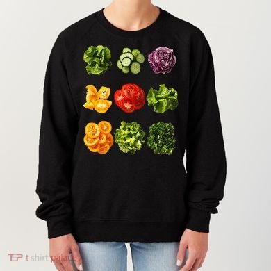 Saladkit Vegetable Motif Garden Saladkit Women's Sweatshirt