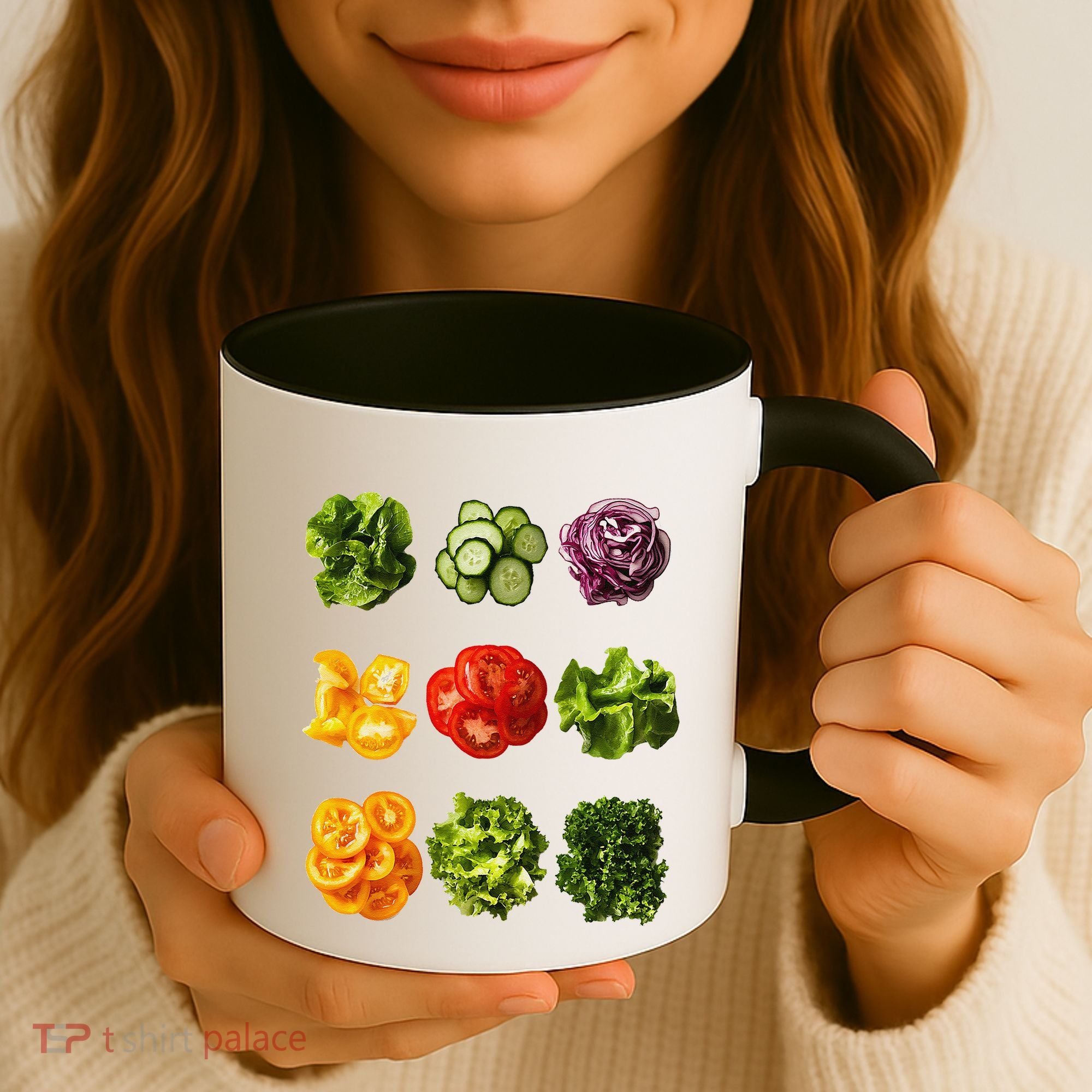 Saladkit Vegetable Motif Garden Saladkit Coffee Mug