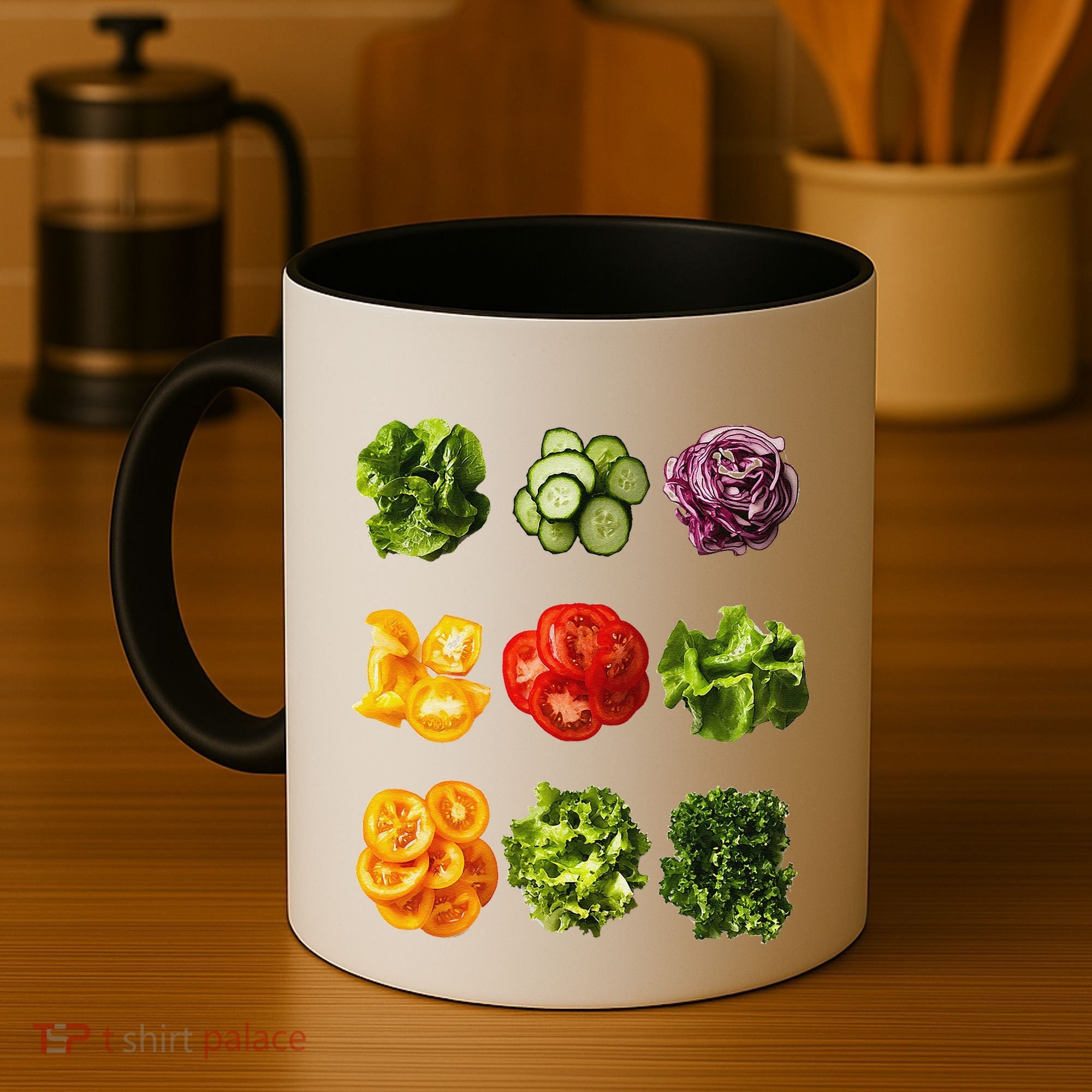 Saladkit Vegetable Motif Garden Saladkit Coffee Mug