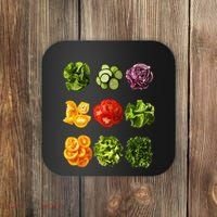 Saladkit Vegetable Motif Garden Saladkit Coaster thumb 0