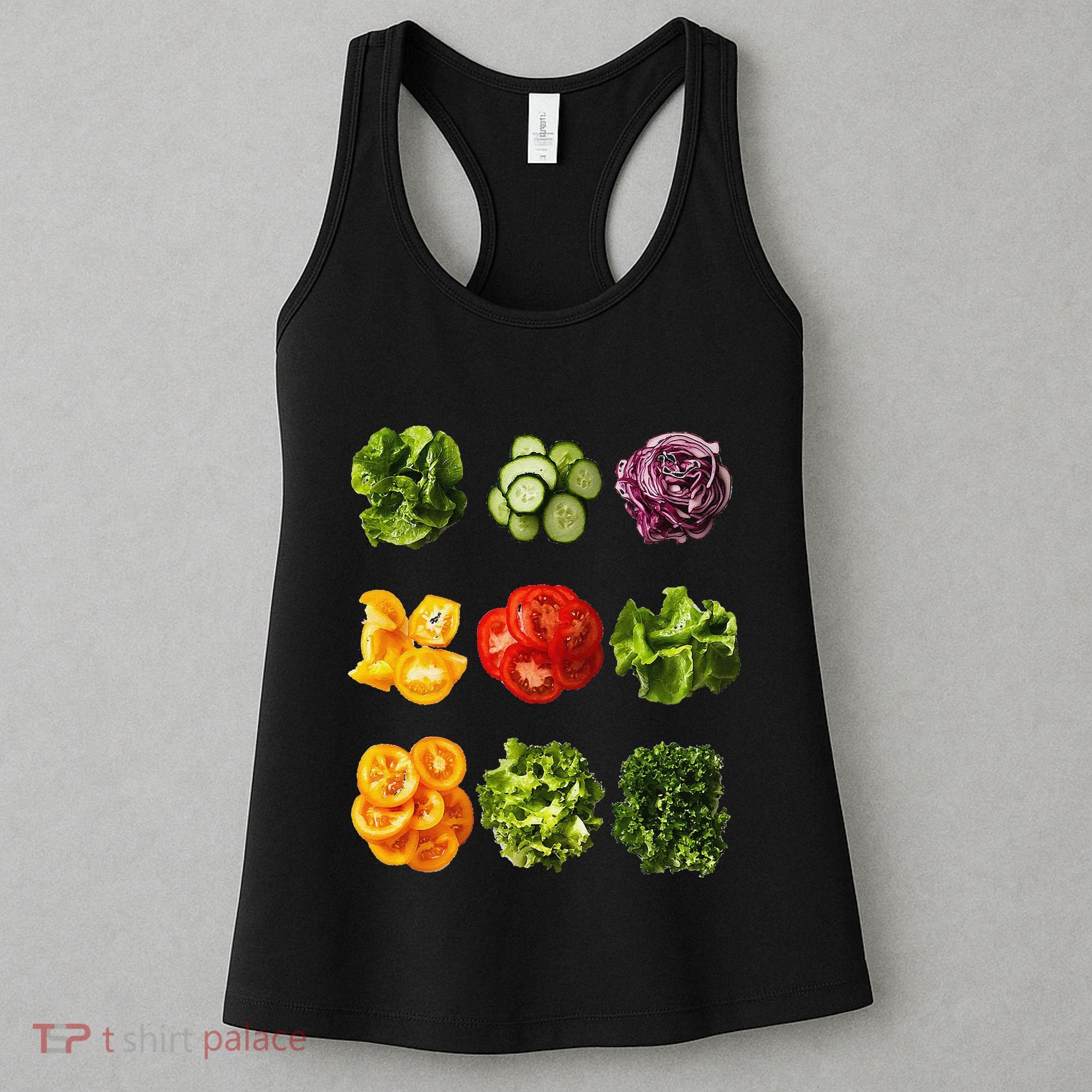 Saladkit Vegetable Motif Garden Saladkit Women's Tank Top