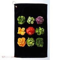 Saladkit Vegetable Motif Garden Saladkit Golf Towel thumb 0