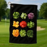 Saladkit Vegetable Motif Garden Saladkit Golf Towel thumb 1