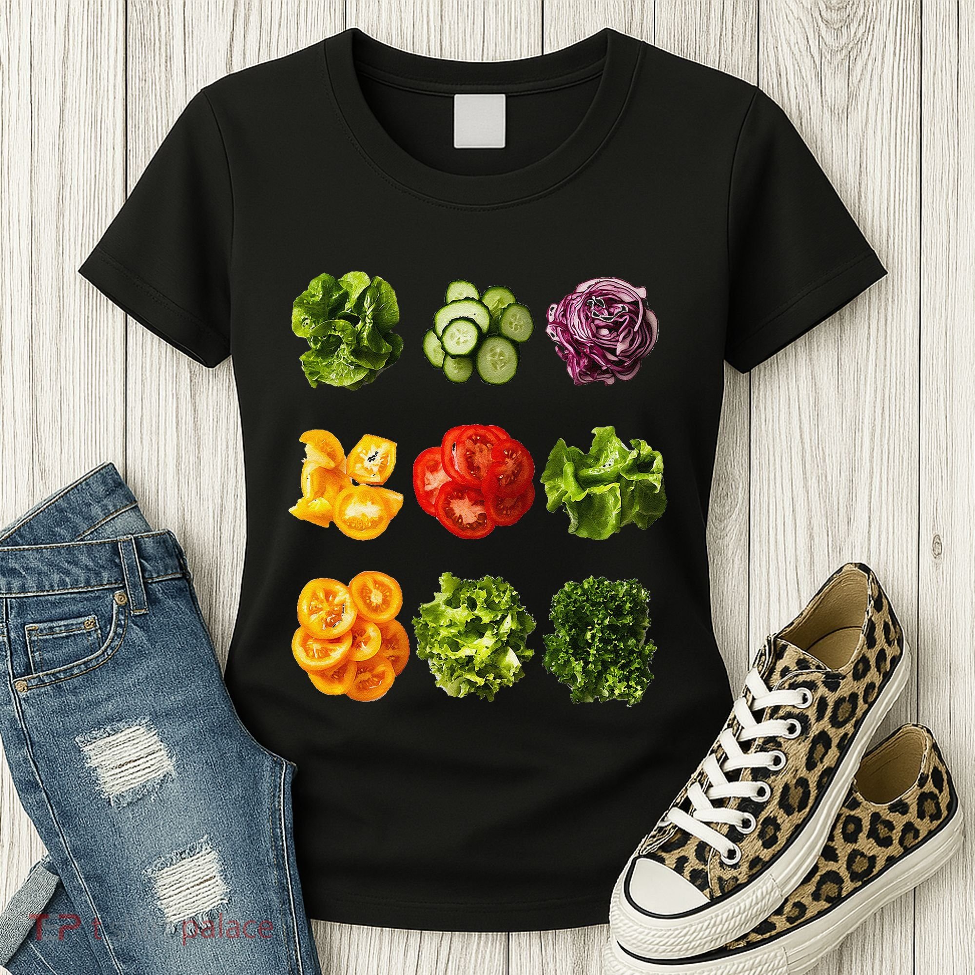 Saladkit Vegetable Motif Garden Saladkit Women's T-Shirt