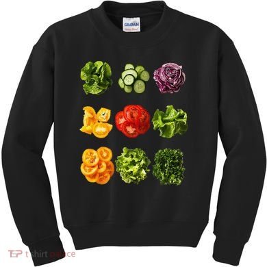 Saladkit Vegetable Motif Garden Saladkit Kids Sweatshirt