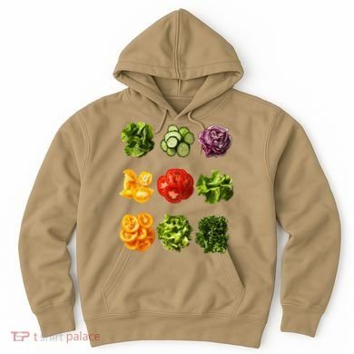 Saladkit Vegetable Motif Garden Saladkit Hoodie