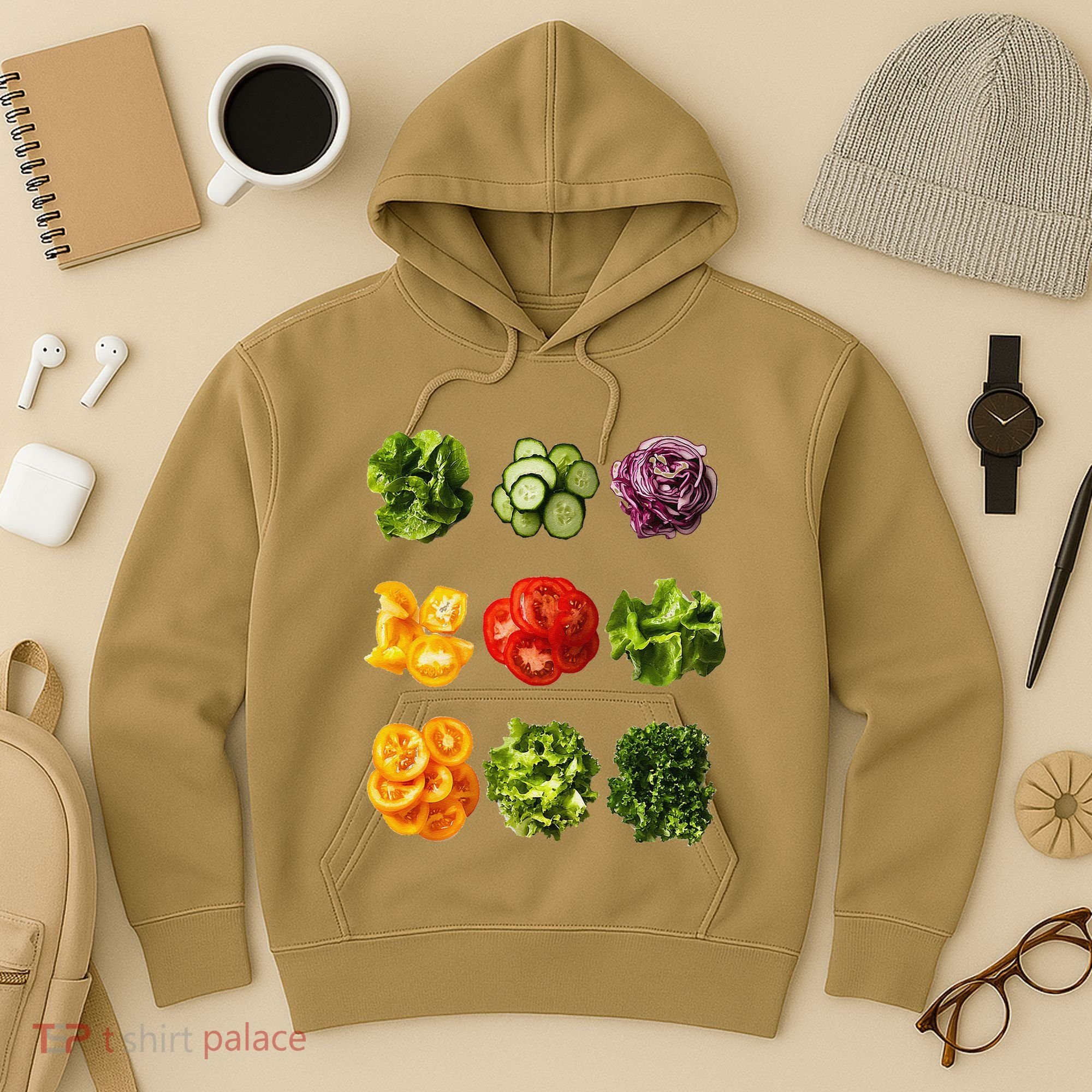 Saladkit Vegetable Motif Garden Saladkit Hoodie
