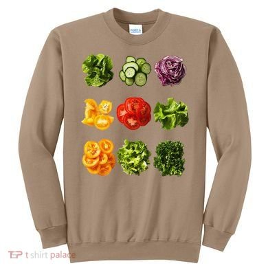 Saladkit Vegetable Motif Garden Saladkit Sweatshirt