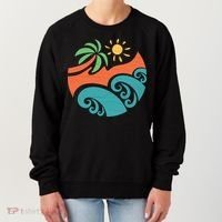 Summer Vacation Ocean Waves Women's Sweatshirt thumb 0