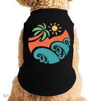 Summer Vacation Ocean Waves Doggie Tank thumb 0