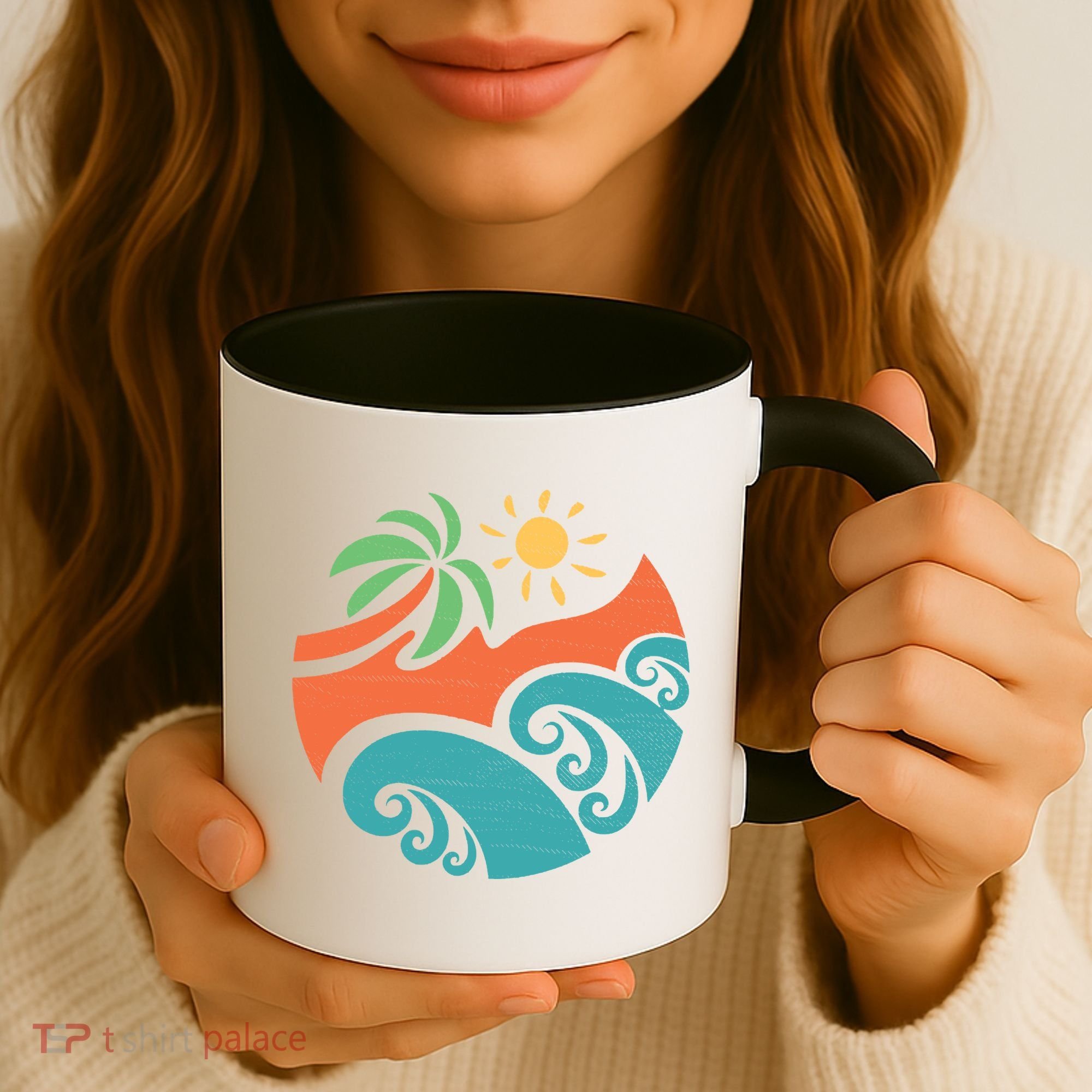 Summer Vacation Ocean Waves Coffee Mug