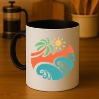 Summer Vacation Ocean Waves Coffee Mug thumb 4