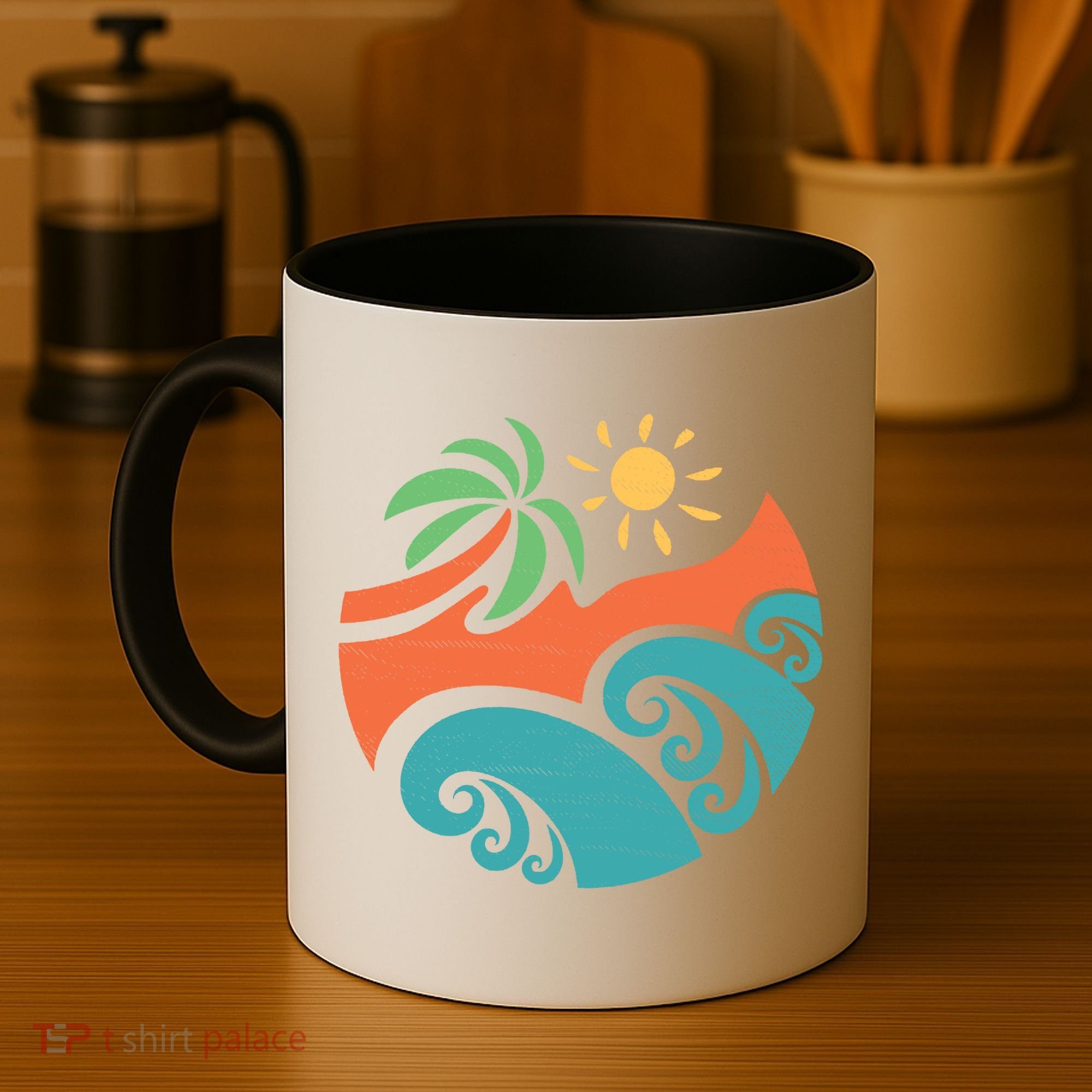 Summer Vacation Ocean Waves Coffee Mug