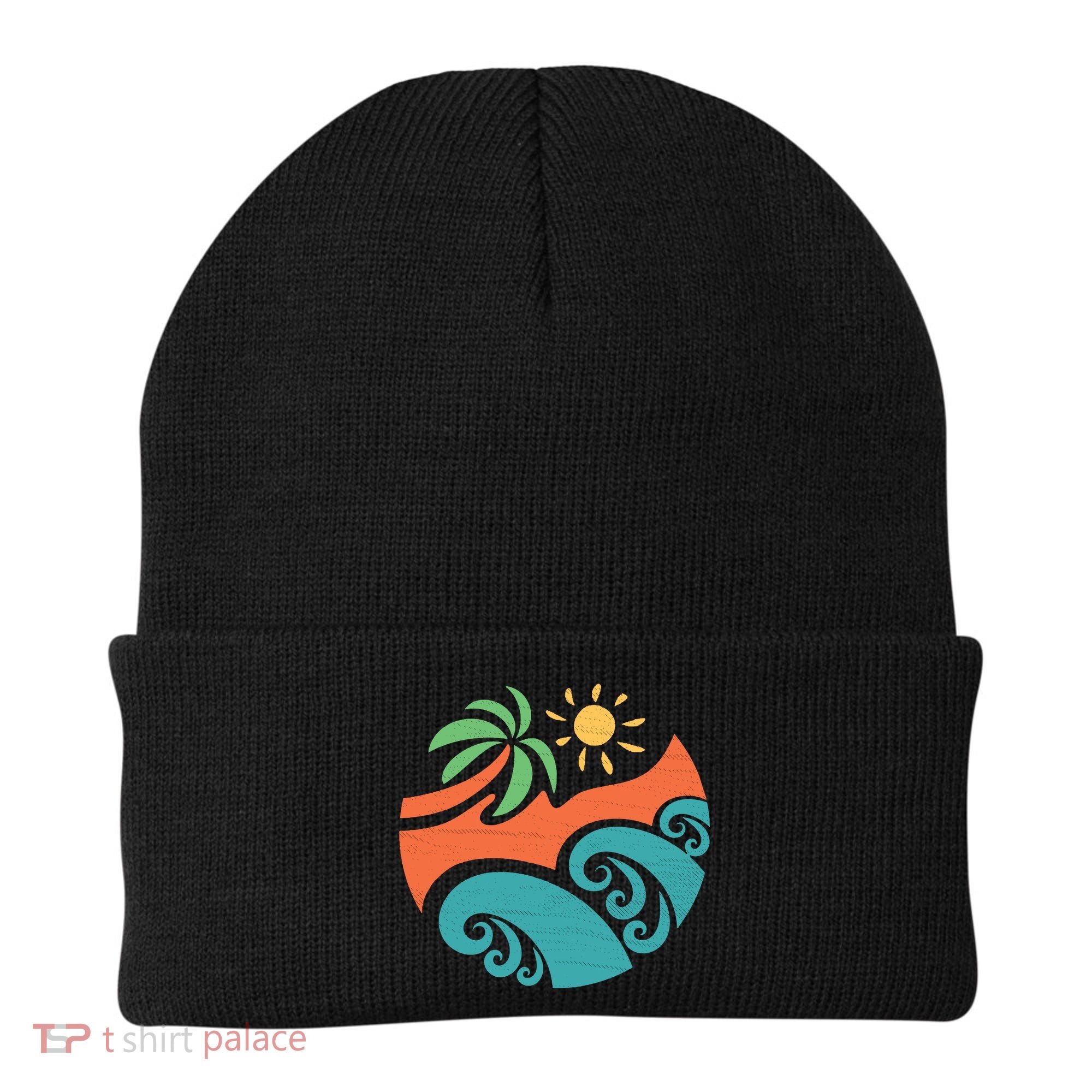 Summer Vacation Ocean Waves Beanie