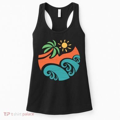 Summer Vacation Ocean Waves Women's Tank Top