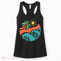 Summer Vacation Ocean Waves Women's Tank Top thumb 0