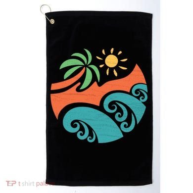 Summer Vacation Ocean Waves Golf Towel