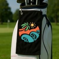 Summer Vacation Ocean Waves Golf Towel thumb 2