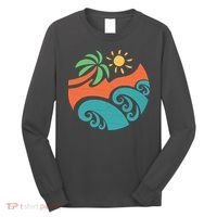 Summer Vacation Ocean Waves Long Sleeve Shirt thumb 0