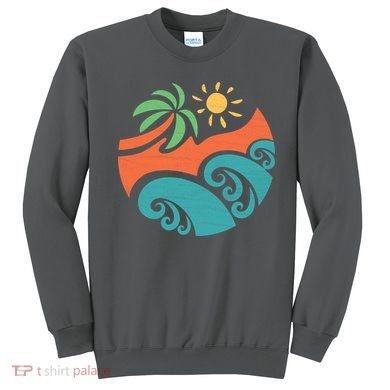 Summer Vacation Ocean Waves Sweatshirt